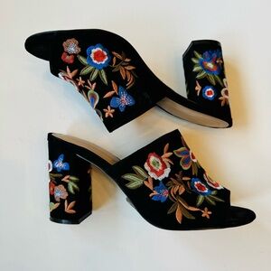 Aldo Embroidered Floral Heel